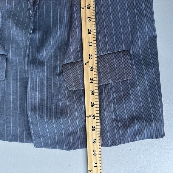 Liverpool Boyfriend Blazer Size 1X Princess Dart Navy Striped Open - Picture 10 of 11